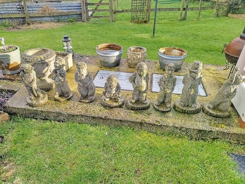 Stone garden cricket team - garden,