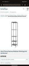 Libra Fitzroy Narrow Modular Shelving Unit Left Bronze