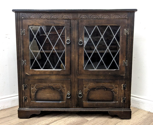 Bookcase vintage dark oak - dark,