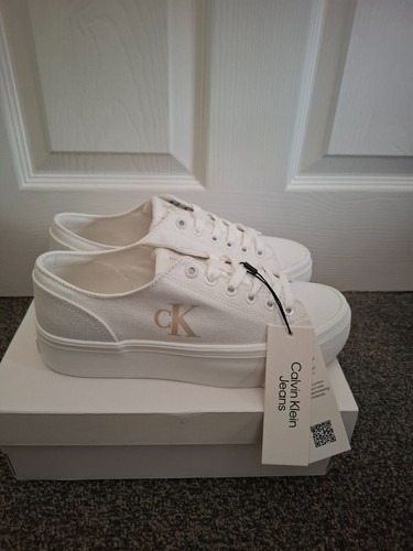 Calvin klein white - canvas, vulc