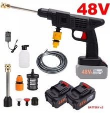 Portable Cordless Car High Pressure Washer Jet Water Wash Cleaner Gun +2 Battery