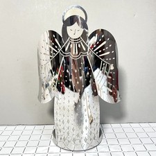 Partylite Retired Enchanted Angel Silver Votive Tea Light Holder 22cm