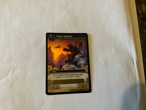 Paper airplane wow loot card - paper,