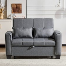 2 Seater Linen Fabric Pull Out