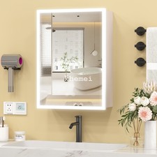 LED Bathroom Mirror Cabinet Wall Mounted Storage Cabinet&Demister/Touch Switch