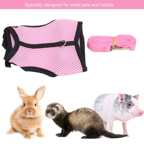 Pink mesh harness vest leash - pink,
