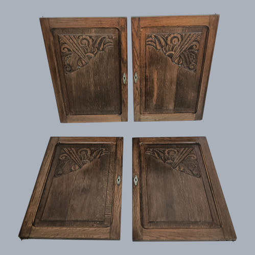 Set large antique carved - set,