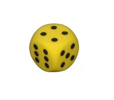 Giant Yelloe Foam Dice - 7cm