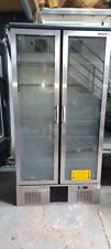 Commercial Gamko 500L Double Glass Door Display Fridge Drinks & Catering Storage