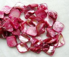 14.5'' mother of pearl shell square coin blue red yellow orange 11 20 30mm beads