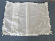 Vintage Babies Pillowcase 1960’s? Pram Cot Doll Nylon Embroidered