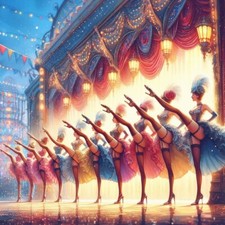 Cabaret Dancers Can-Can Paris