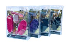 4 PIECE GROOMING KIT SET, ADULT SIZE EQUESTRIAN HORSE BRUSHES *FREE POSTAGE*