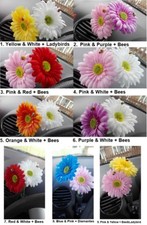 2 x Gerbera Daisy Car Flower