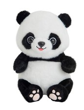 24CM CUTE SOFT PLUSHIE FLUFFY PANDA BEAR WITH PLASTIC SHINY EYES NEW COOL GIFT