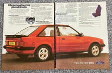 Rare Original Vintage 1980's Magazine Car Advert Art Picture Ford XR3 Ad 80's