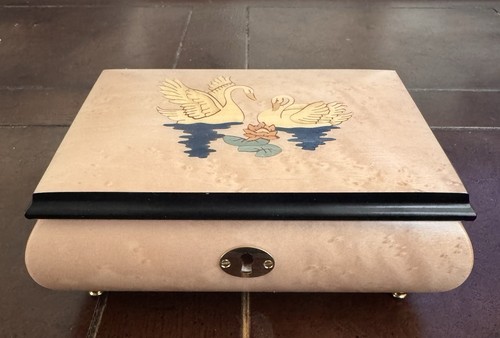 Italian inlaid wood musical - inlaid,