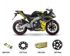  Aprilia 125 RS4  Heavy Duty Chain and Sprocket Kit GOLD '11-16 models