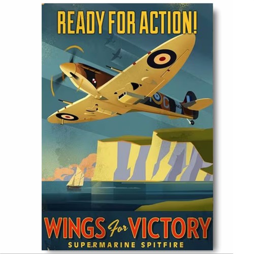 Recreated spitfire wwii poster - spitfire,