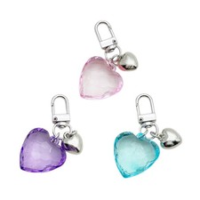 Colorful Heart Keychain Love