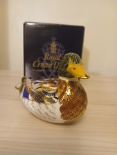 Royal Crown Derby Mallard Duck - Gold Stopper - Original Box