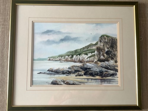 Framed watercolour painting - , of