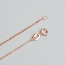 Real 925 Sterling Silver Necklace Curb Chain 18K Gold/Rose Gold Plated Italy