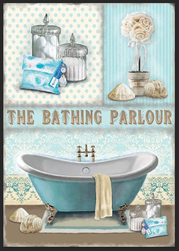 The bathing parlour metal sign - bathing,