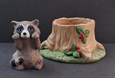 Woodland Surprises - Raccoon - Franklin - Hand Painted Fine Porcelain 1984