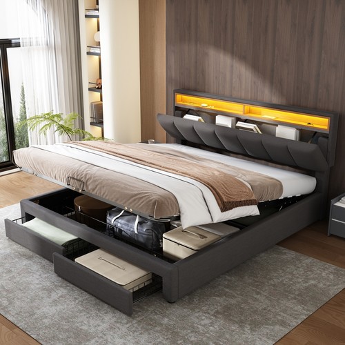 5ft upholstered king bed - upholstered,