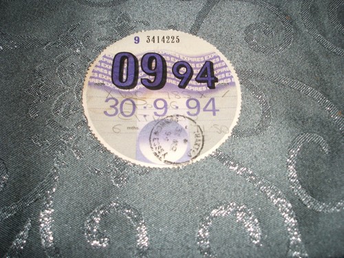 Tax disc used - tax, disc...09