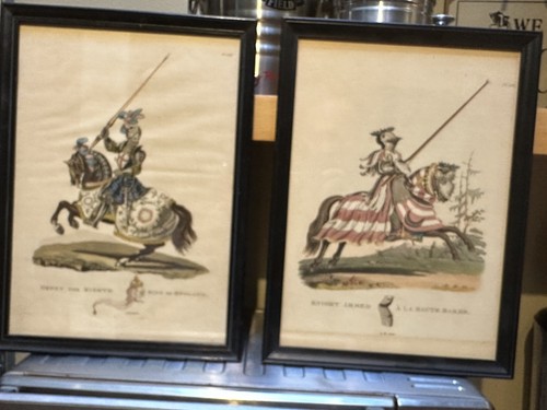 Vtg 1824 framed engravings - 1824, engravings-