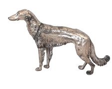 Art Deco Silverplated Borzoi