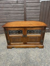 Old Charm Corner TV Stand Video Cabinet Tudor Brown Model 2264 