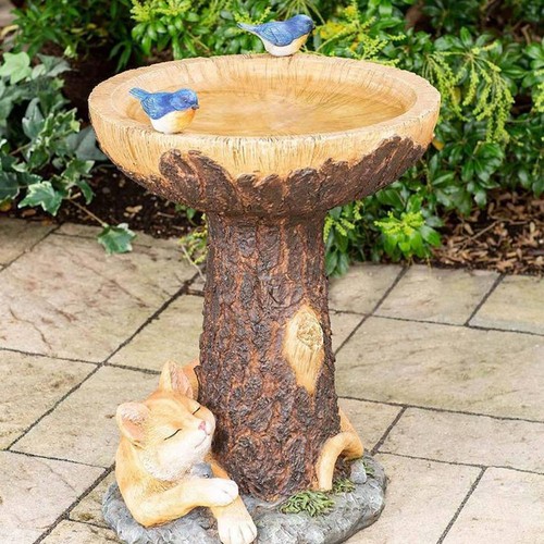 Bird bath feeder pedestal - bath,