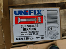 Unifix Carriage Bolts and Nuts M6 M8 M10 or M12 50mm to 200mm