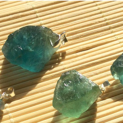 Green blue fluorite crystal - green,