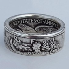 Silver Dollar Coin Ring