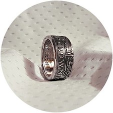 UK/British Half Crown Double sided Handmade Coin Ring