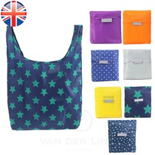 VDL Folding Shopping Bags Portable Reusable Grocery Totes Compact Easy Storage