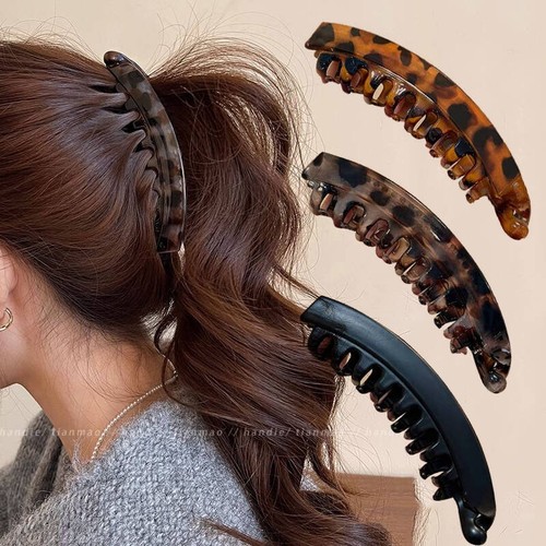 Tortoiseshell banana hair clip - banana,