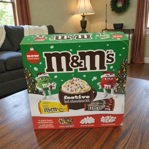 Festive hot chocolate - m&m’s,