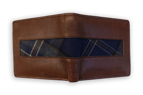 Brown leather wallet with - leather,