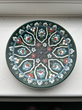 Turkish Hand Painted Plate For mounting On Wall Or kitchen Dresser 7.5” Diameter