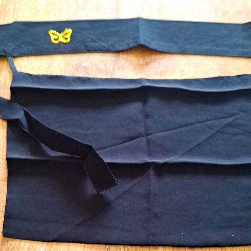 Black with gold butterfly - gold,