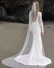 1 Layer Cathedral Full Pearls Bridal Veil Wedding Veil With Comb (3 m)