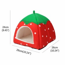 Guinea Pig Small Animal Bed Red Snuggle Pouch Cuddle Sack Strawberry Sleep Bag