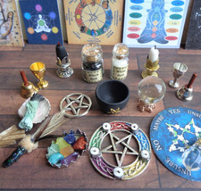 1:12 Dolls House Miniature: Choice 'Witch Pagan Wicca Magic ALTER' Accessories