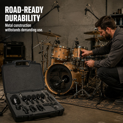 Wireless drum mic - wireless, 7-piece