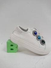 Kurt Geiger London White Gem Embellished Trainers UK 4 EU 37 Womens Teens 